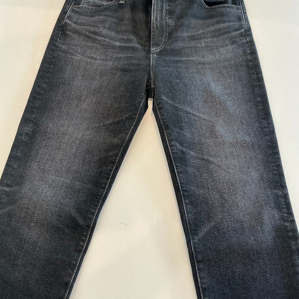 AG-ED DENIM, THE ISABELLE, HIGH RISE STRAIGHT CROP, BLACK, 28R